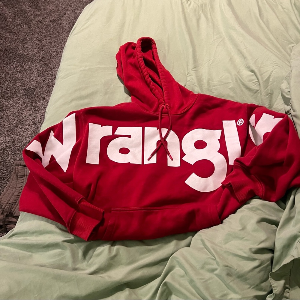 NWOT Wrangler Logo Red Hoodie